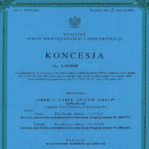 Koncesja<br>MSWIA